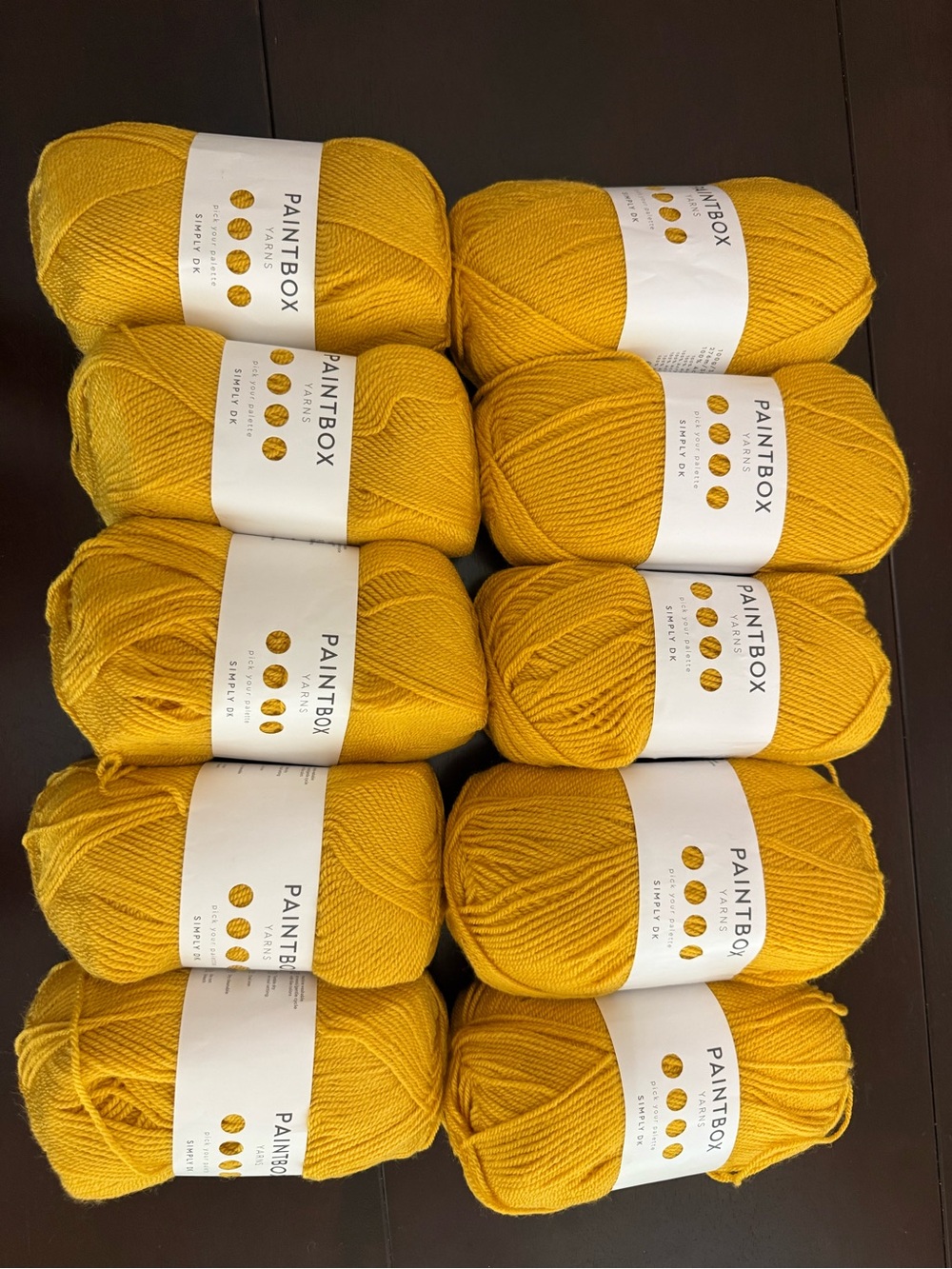 Paintbox Yarn Mustard Yellow Skeins - Lot of 10